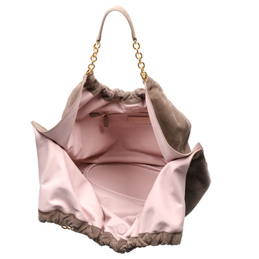 Coccinelle Smash Suede Bim - Schultertasche 35 cm (warm taupe) - Ansicht 6