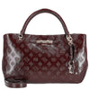 Guess Carmella Girlfriend Satchel - Bolso de mano 35 cm (burgundy logo)