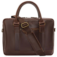Buckle & Seam Everett - Aktentasche 16" 38 cm (brown/blu)