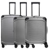 Travelite Millennium - 4-Wheel Trolley Set 3pcs expandable (silver)