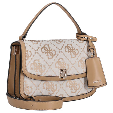 Guess Audrey Logo XBody Flap - Umhängetasche 24.5 cm (beige logo) - Ansicht 5