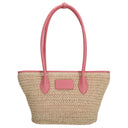 Seidenfelt Savonlinna Tulip - Shopper 33.5 cm (natural straw with pink)