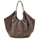 Coccinelle Smash Suede Bim - Schultertasche 35 cm (warm taupe)