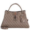 Guess Yvonne Logo Carryall - Bolso de mano 40 cm (latte logo)