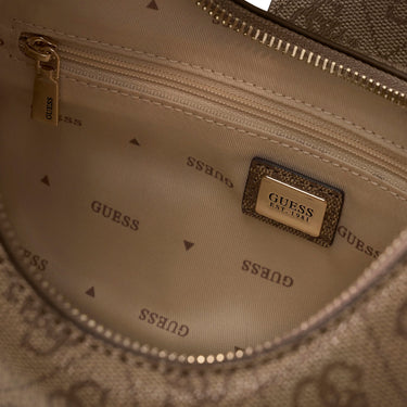 Guess Yvonne Logo Hobo - Schultertasche 32 cm (latte logo)