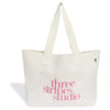 adidas Three Stripes Studio - Bolso shopper 43 cm (off white/pink fusion/white)