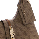 Guess Yvonne Logo Hobo - Schultertasche 32 cm (latte logo)