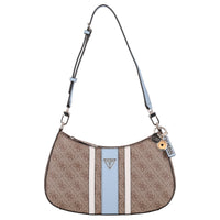Guess Noelle II Top Zip - Schultertasche 29 cm (latte logo/light blue)