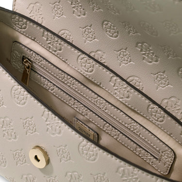 Guess Carmella Crossbody Flap - Umhängetasche 30 cm (bone logo)