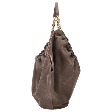 Coccinelle Smash Suede Bim - Schultertasche 35 cm (warm taupe) - Ansicht 3