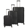 Travelite Mooby - Set de trolley con 4 ruedas 3 piezas (negro)