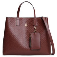 Tommy Hilfiger Icon Satchel Mono - Henkeltasche 38 cm (oxblood)