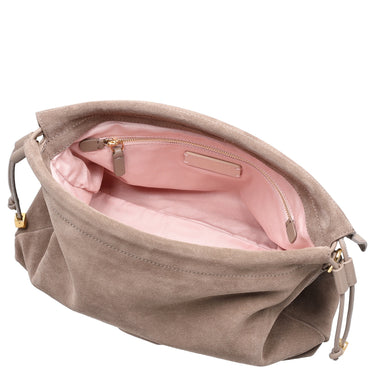Coccinelle Lidia Suede Bim - Schultertasche 31 cm (warm taupe) - Ansicht 6