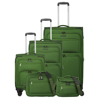 Travelite Cubis - 4-Rollen-Trolley Set 5tlg. (green) - Ansicht 2