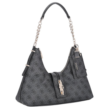 Guess Yvonne Logo Hobo - Schultertasche 32 cm (coal logo) - Ansicht 5