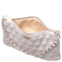 Guess Maxine Quilted Flat Pouch - Schultertasche 24 cm (light taupe) - Ansicht 6