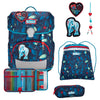 Scout Neo Exklusiv LED - Mochila escolar Set 4tlg. (White Unicorn)