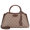 Guess Lindsey Satchel - Bolso de mano 36 cm (latte logo)