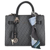 Liu Jo Manh S Satchel Monogramm - Bolso bandolera 27 cm (nero)
