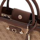 Guess Lindsey Satchel - Henkeltasche 36 cm (latte logo)