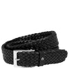 Aigner Business Belt - Cinturón 35 mm Flechtgürtel Leder (black, 115)