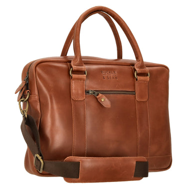 Buckle & Seam Everett - Aktentasche 16" 38 cm (cognac) - Ansicht 5