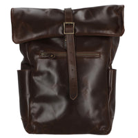 Buckle & Seam Norman - Rolltop Rucksack 61 cm (braun/dots)