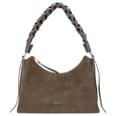 Coccinelle Boheme Suede Bimaterial - Schultertasche 30 cm (fango/fango)