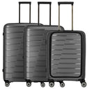 Travelite Air Base - 4-Rollen-Trolley Set 3tlg.  L/M/S Vortasche (anthracite)