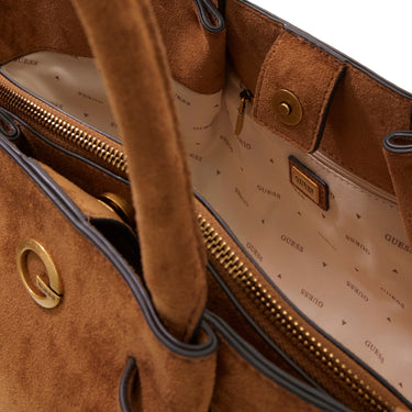 Guess Allegra Satchel - Henkeltasche L 48 cm (cognac)