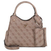 Guess Lorella Logo SM Tote - Bolso de mano 26 cm (latte logo)