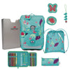 DerDieDas ErgoFlex Easy - Mochila escolar Set 5tlg. 950 g (Butterfly Garden)