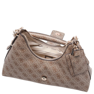 Guess Yvonne Logo Hobo - Schultertasche 32 cm (latte logo) - Ansicht 6