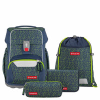 Step by Step Basis - Schulranzen Set 4tlg. (Green Geometric)