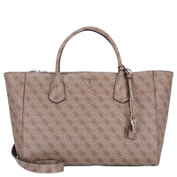 Guess Marissa Logo Tech Tote - Bolso de mano 50 cm (latte logo)