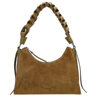 Coccinelle Boheme Suede Bimaterial - Schultertasche 30 cm (seagras/seagras)