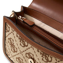 Guess Audrey Logo XBody Flap - Umhängetasche 24.5 cm (latte logo)