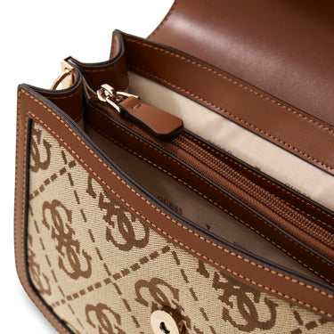Guess Audrey Logo XBody Flap - Umhängetasche 24.5 cm (latte logo)