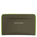 Horizn Studios Card Holder - Visitenkartenetui 9 cm (dark olive/neon green)