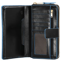 Piquadro Blue Square - Damengeldbörse 12cc 17.5 cm (black) - Ansicht 2