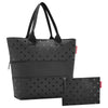 reisenthel shopper e1 - Set de regalo 2 piezas (glossy dots black)