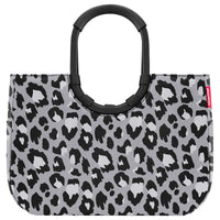 reisenthel shopping loopshopper L - Einkaufstasche mit Bügel 46 cm (frame leo nero)