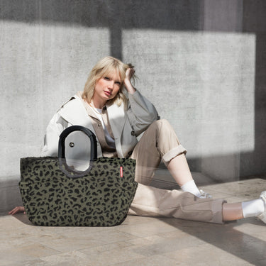 reisenthel shopping loopshopper L - Einkaufstasche mit Bügel 46 cm (teddy leo olive) - Ansicht 5