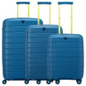 Roncato B - Flying Move - 4 - Rollen - Trolley Set 3tlg. erw. (blu laguna) - Markenkoffer