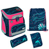 Scooli EasyFit Glow DIN - Set de mochila escolar 5 piezas (Dotty Dolphin)