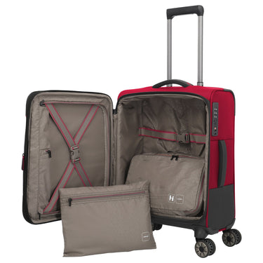 Travelite Crosslite - 4-Rollen-Kabinentrolley S 55 cm erw. (red) - Ansicht 7