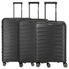 Travelite Mooby - Set de trolley con 4 ruedas L/M/S 3 pzas. expandible (black)