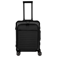 Travelite Next - 4-Rollen-Kabinentrolley mit Vortasche S 55 cm (black)